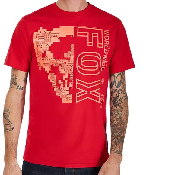 New Fox Racing Image Skull Premium T-Shirt Red Size M Graphic Moto Tee 1974 - Picture 5 of 5